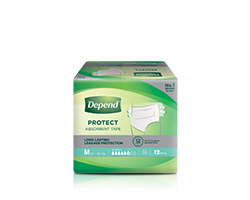 Depend Tape M for incontinence and bladder leakage protection 